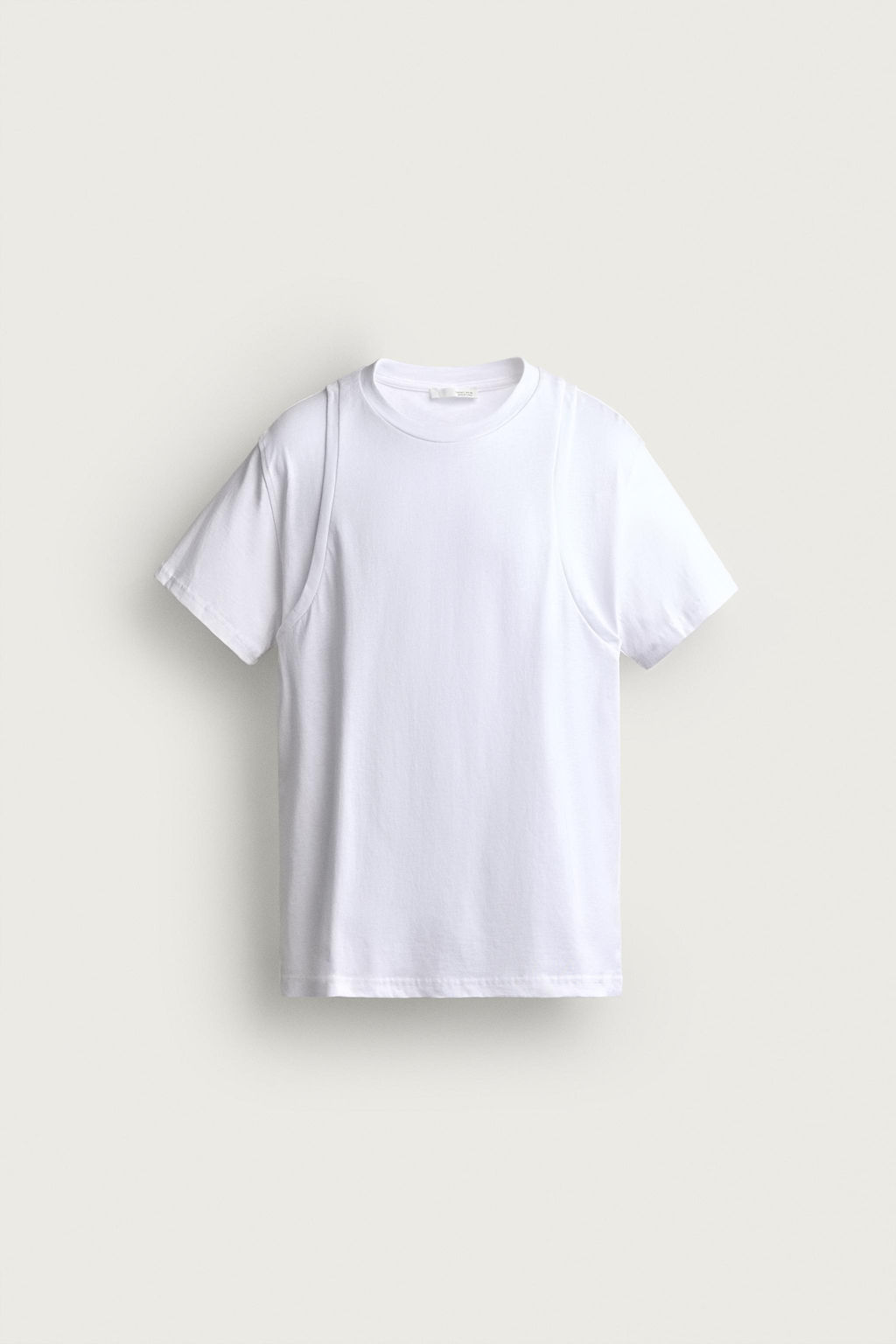CAMISETA EFECTO SUPERPOSICI?N / Blanco - Zara фото 6