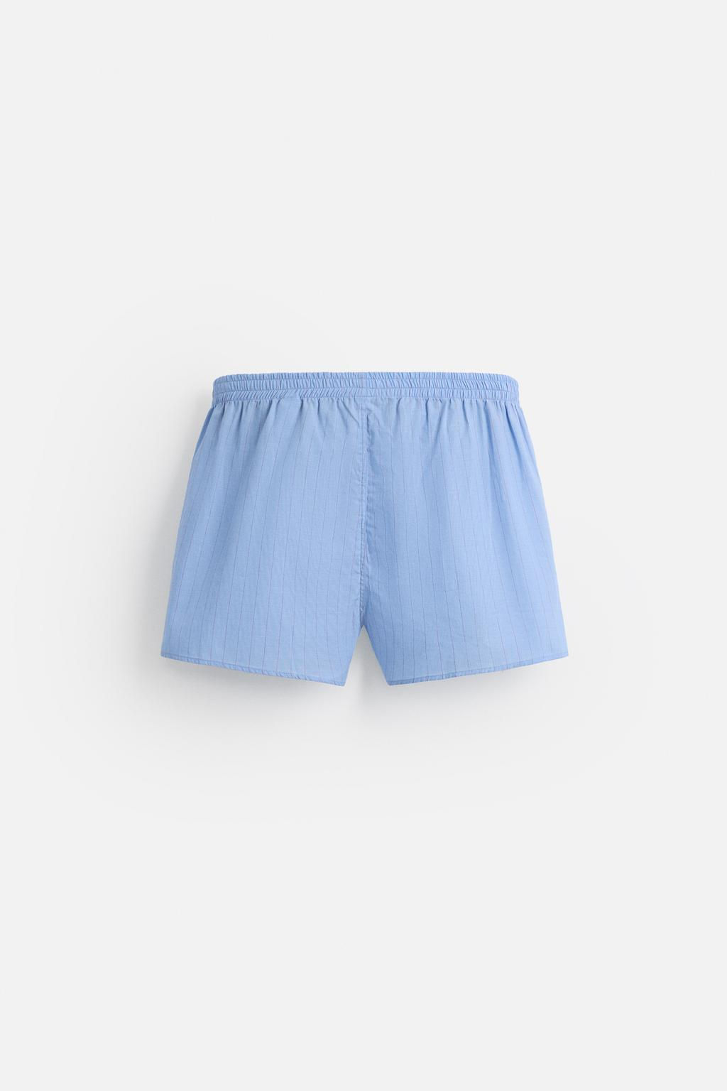 LIMITED EDITION STRIPED POPLIN BOXERS - Zara фото 2
