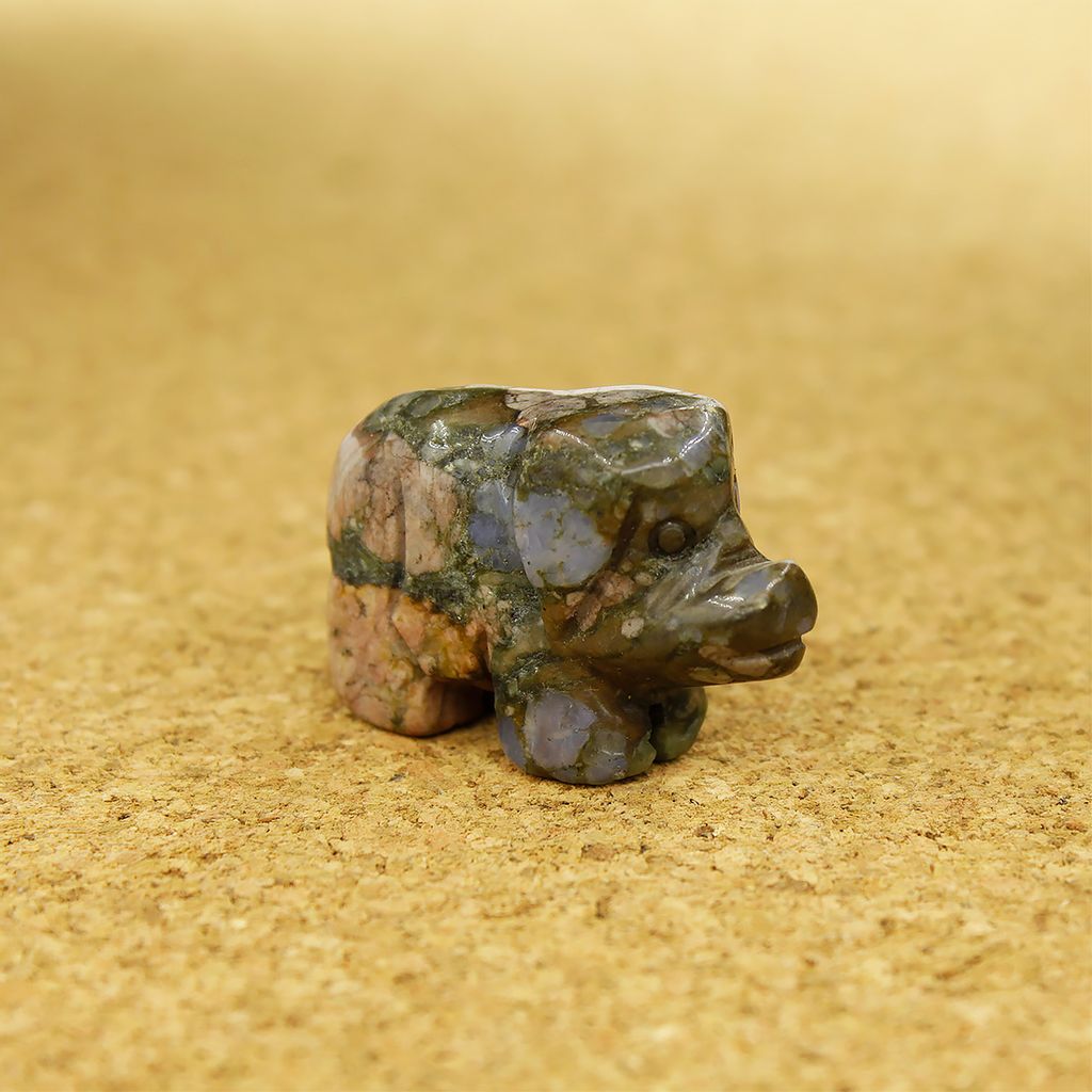 Фигурка поросенок 4см из темной яшмы - Agat77 фото 2