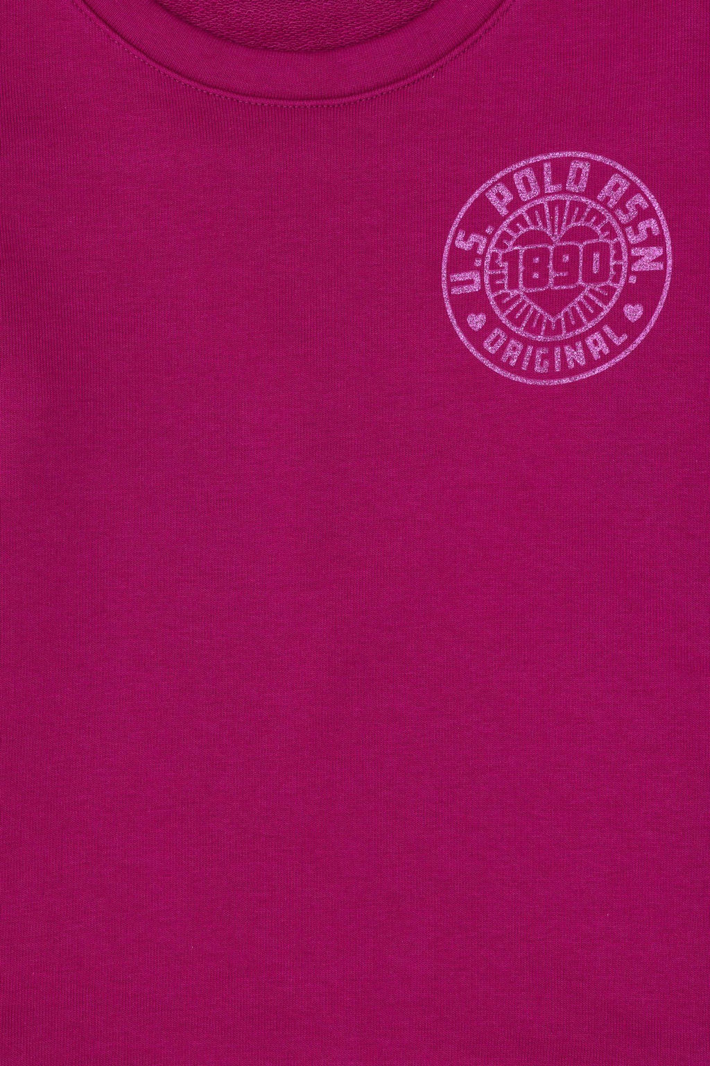 Базовый свитшот цвета фуксии для девочек Неожиданная скидка в корзине - U.s. polo assn фото 3