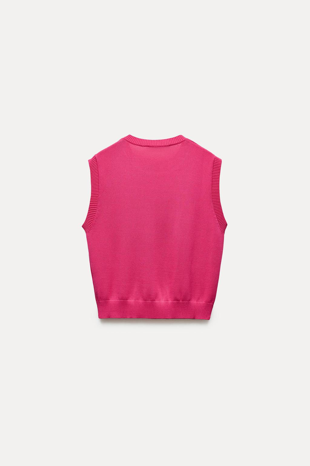 PLAIN KNIT TOP WITH RIBBED TRIMS - Zara фото 12