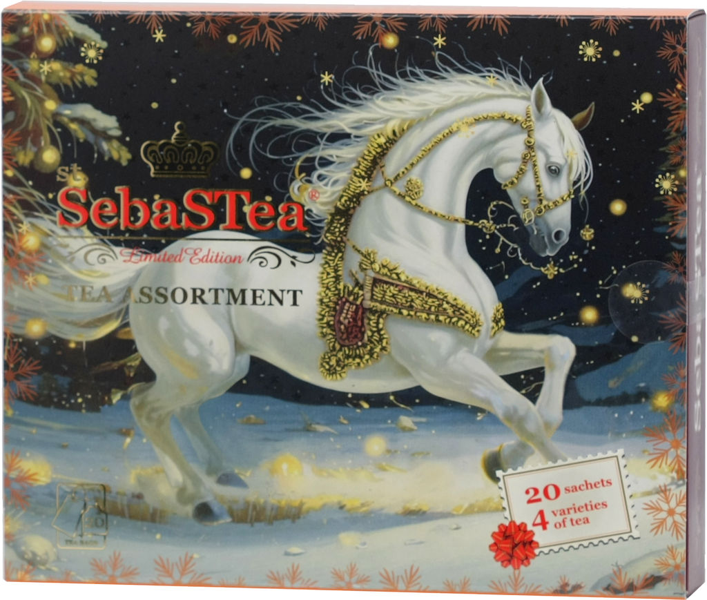 SebaSTea. Новый год. Magic Horse. Белая лошадь карт.упаковка, 20 пак.