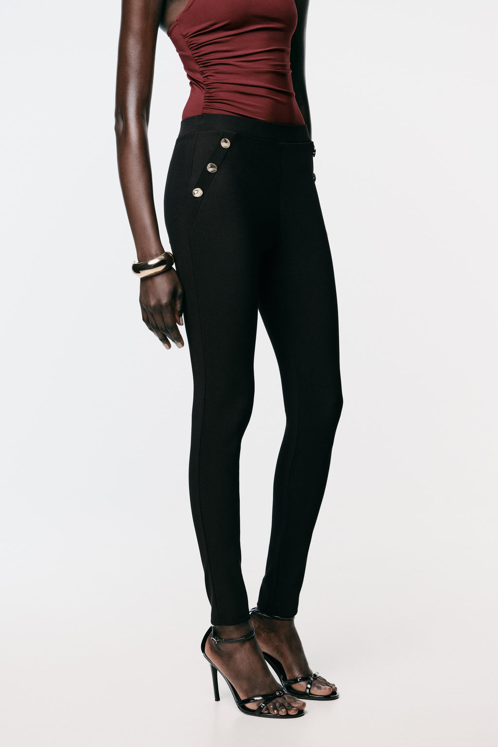 OTTOMAN LEGGINGS WITH BUTTONS - Zara фото 11