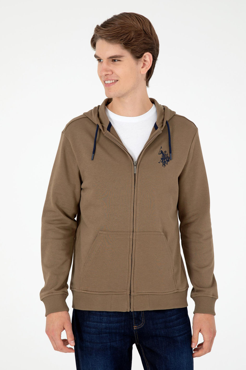 Мужской свитшот цвета хаки Неожиданная скидка в корзине - U.s. polo assn фото 3