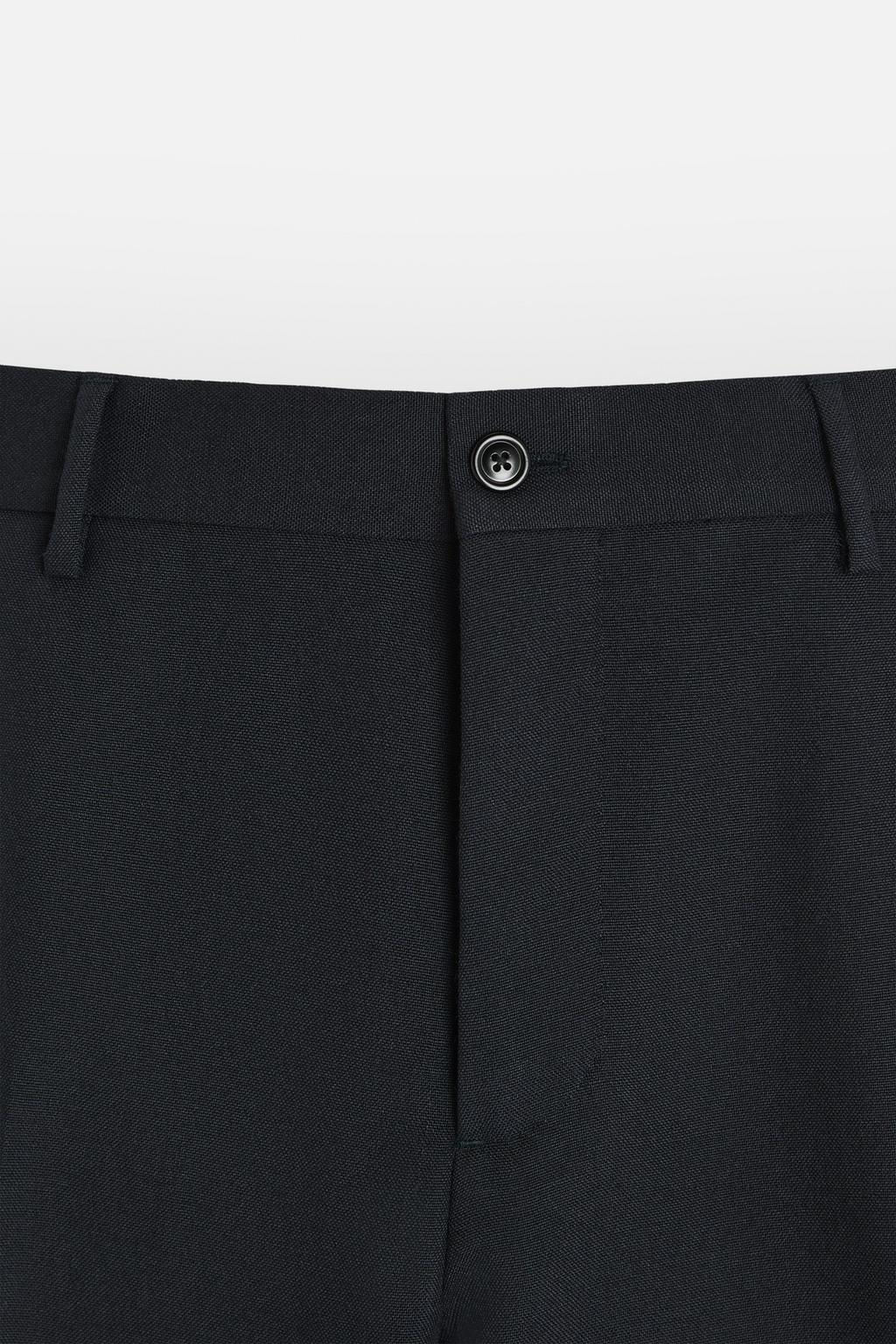 REGULAR FIT WOOL TROUSERS - Zara фото 8