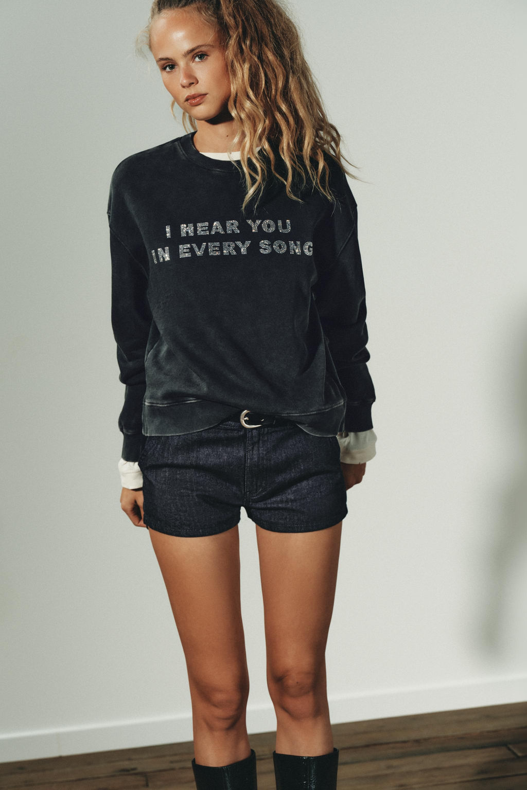 WASHED SLOGAN SWEATSHIRT - Zara фото 2