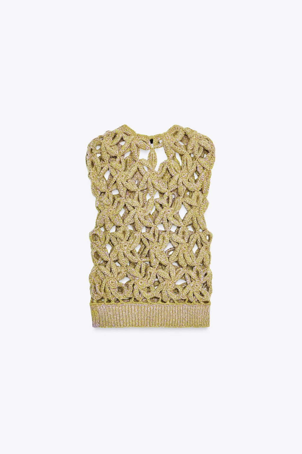 GRADUATED CROCHET KNIT VEST TOP - Zara фото 6