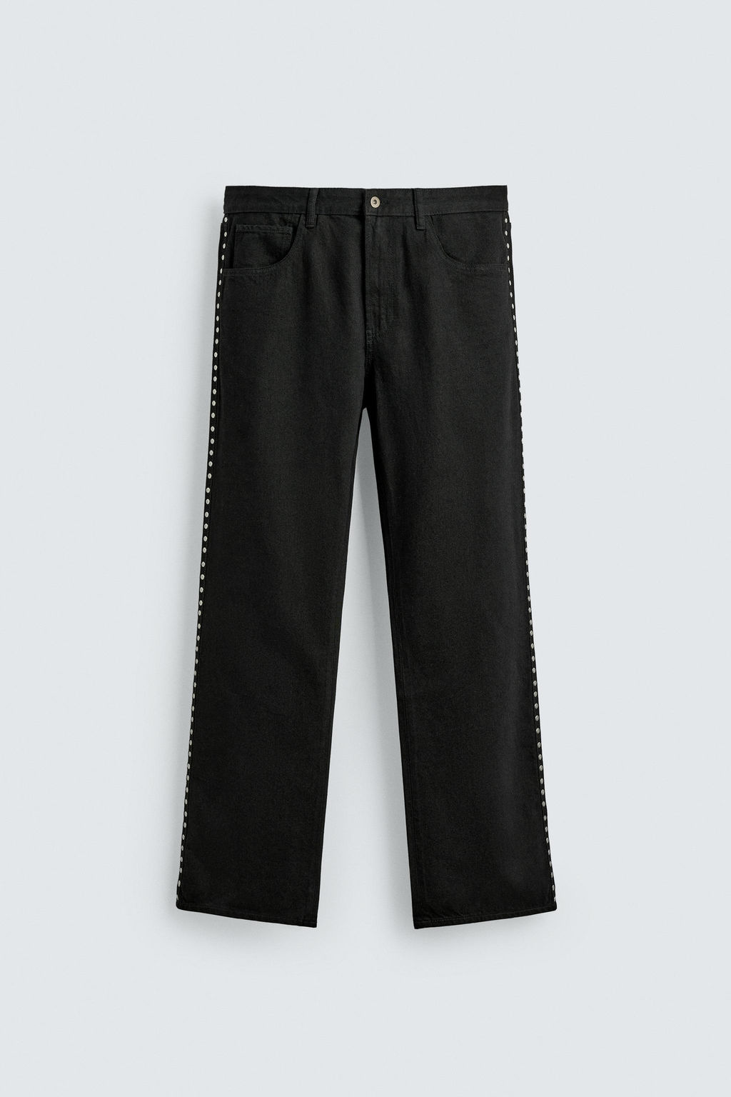 FLARE FIT JEANS WITH STUDS - Zara фото 7
