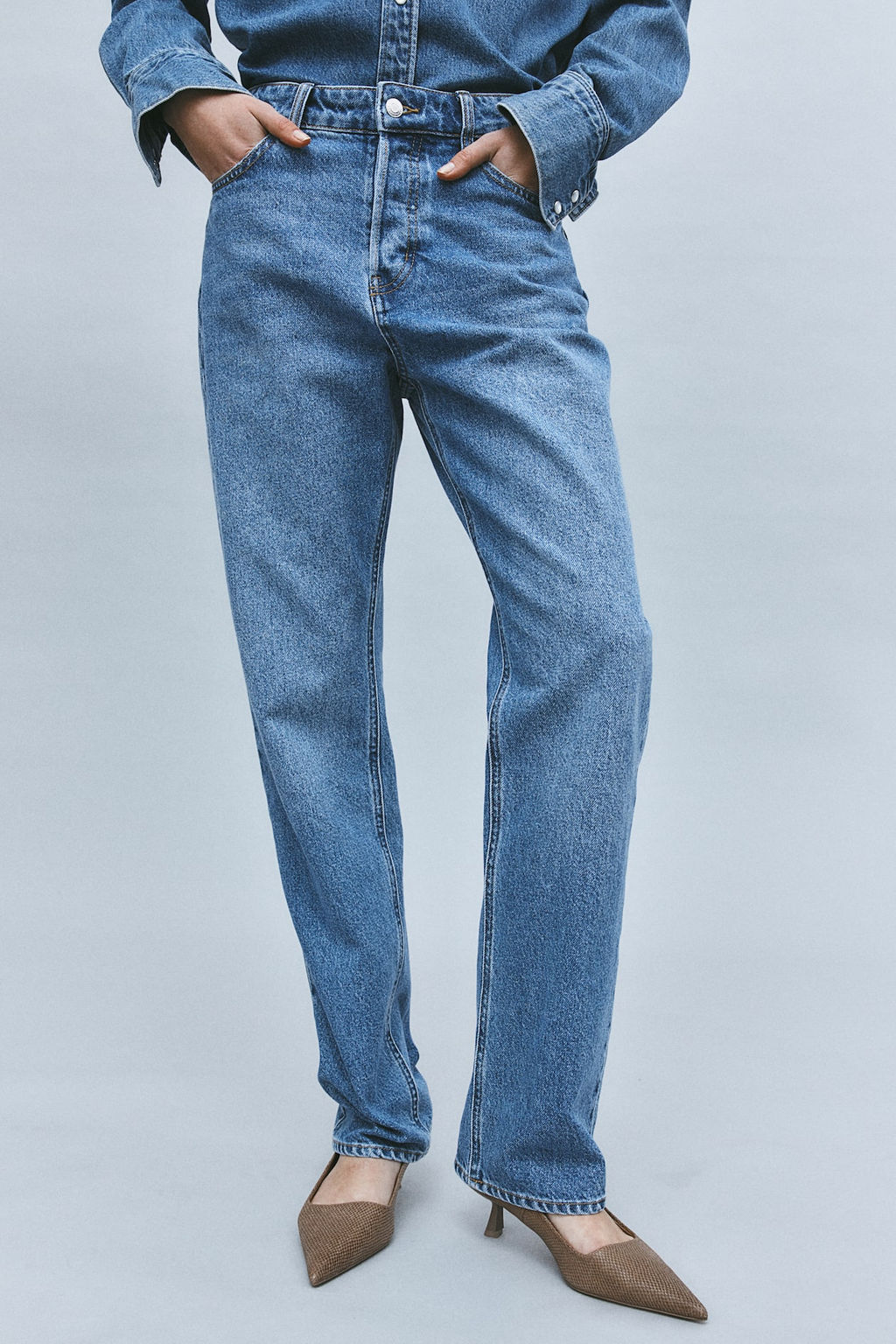 Straight High Jeans - H&m фото 2