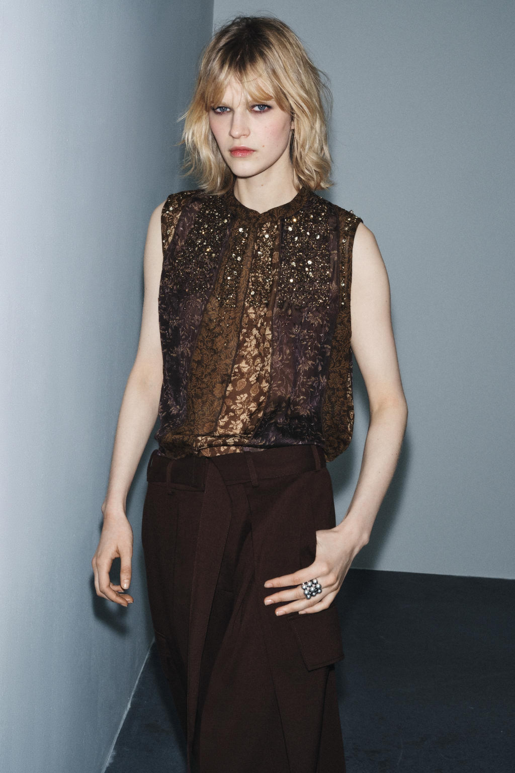 ZW COLLECTION PATCHWORK TOP - Zara фото 5