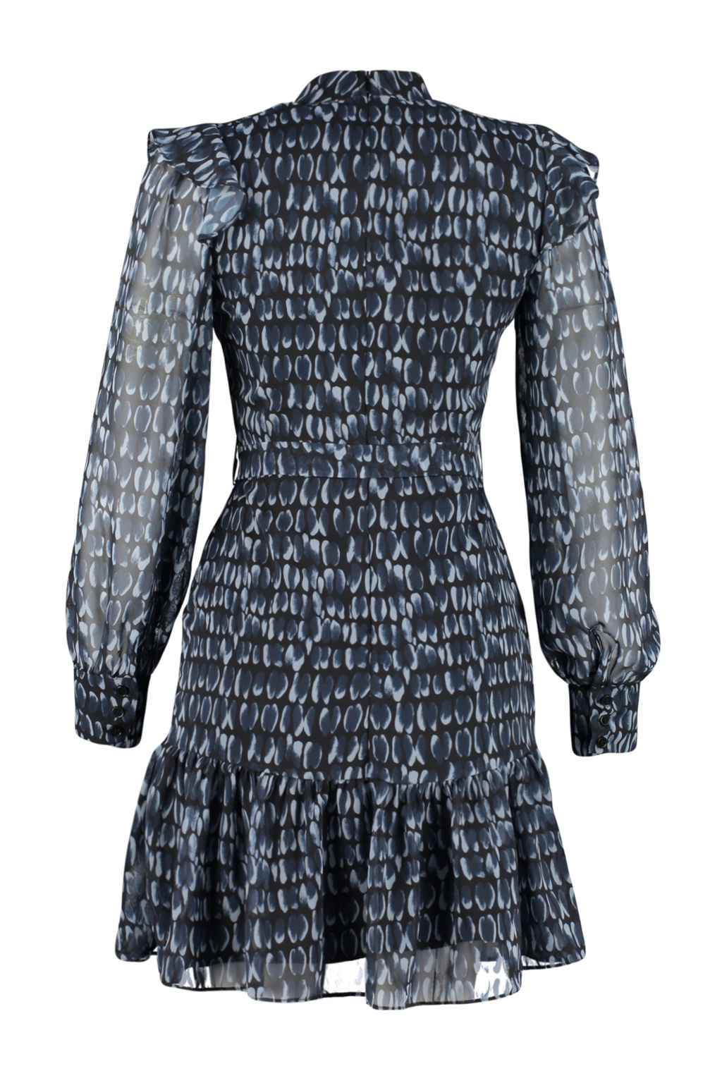 Trendyolmilla Lacivert Kusakl? Belden Ac?lan F?rf?r Detayl? Mini Astarl? Dokuma K?sl?k Elbise TWOAW24EL00740  фото 14