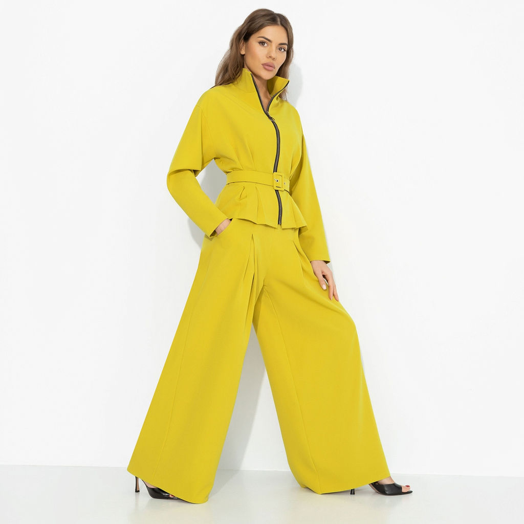 Брючный костюм дизайнерский, Так выглядит уверенность (милан, 2 в 1, с поясом) - Charutti фото 2