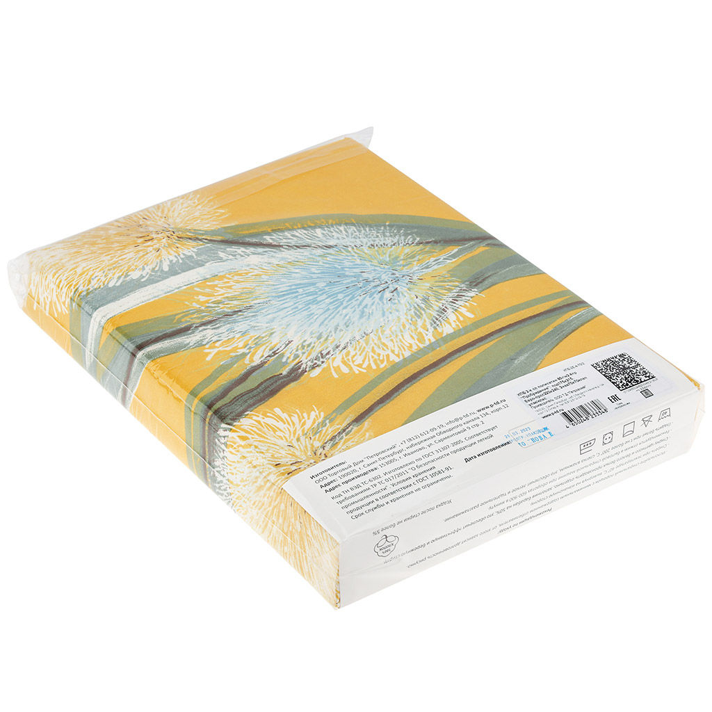 Постельное белье, комплект 2-х спальный Пробуждение 4 предмета: пододеяльник 175х215см, евро-простыня 220х240см, 2 наволочки 70х70см с клапаном-запахом, полисатин 85г/м2, упаковка классическая ПВХ 32х41см, Домашняя мода (Россия)  фото 2