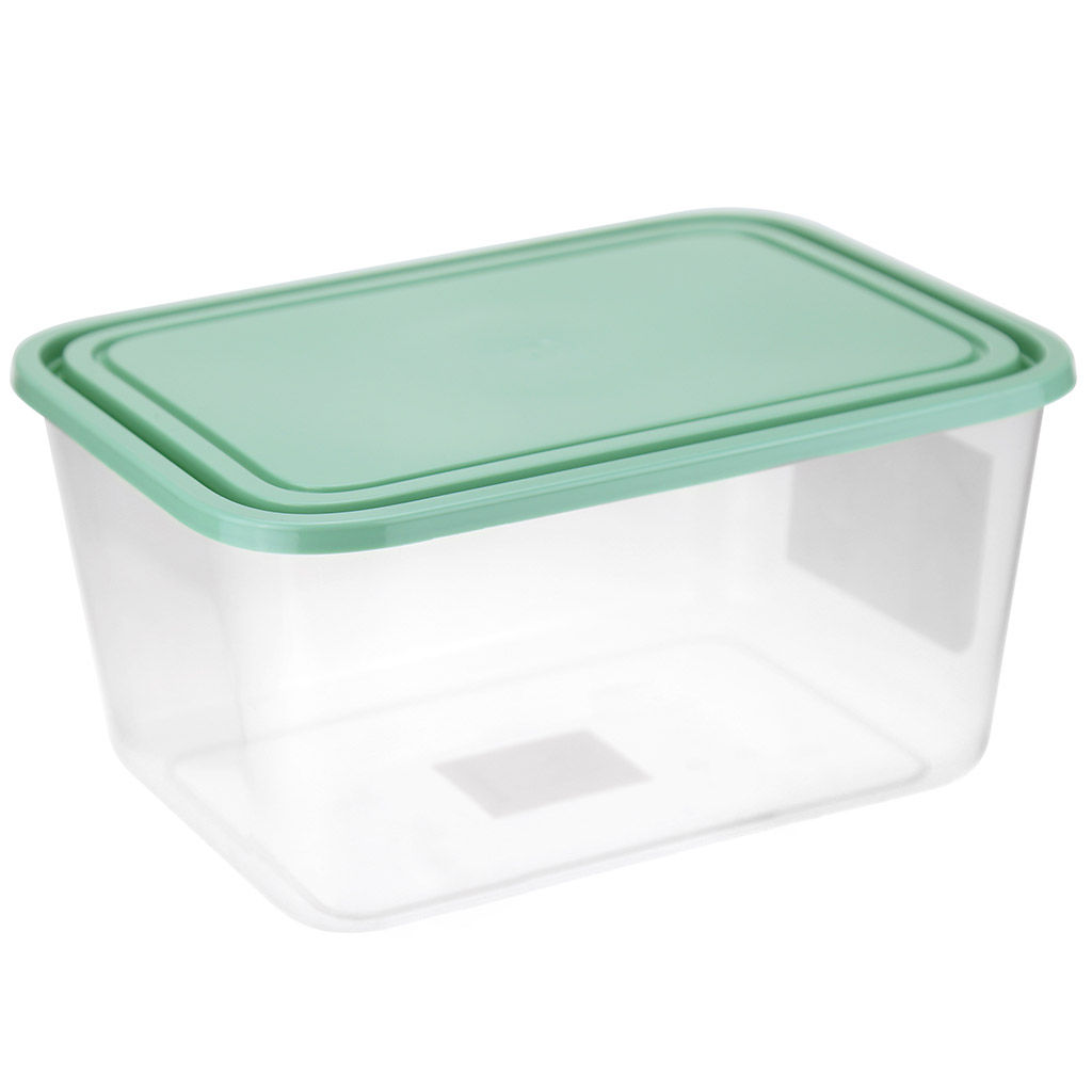 Контейнер для продуктов пластмассовый 4л, 19х12х25см, фисташковый, подходит для СВЧ (Россия)