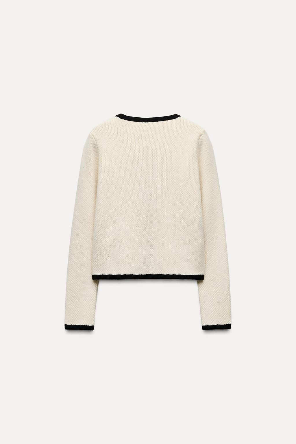 KNIT CARDIGAN WITH TIES - Zara фото 5