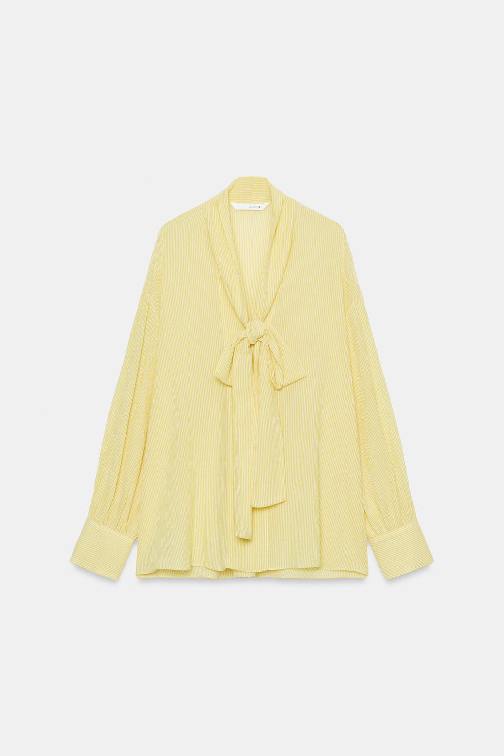 CAMISA LAZO RAYAS ZW COLLECTION / Amarillo - Zara фото 9