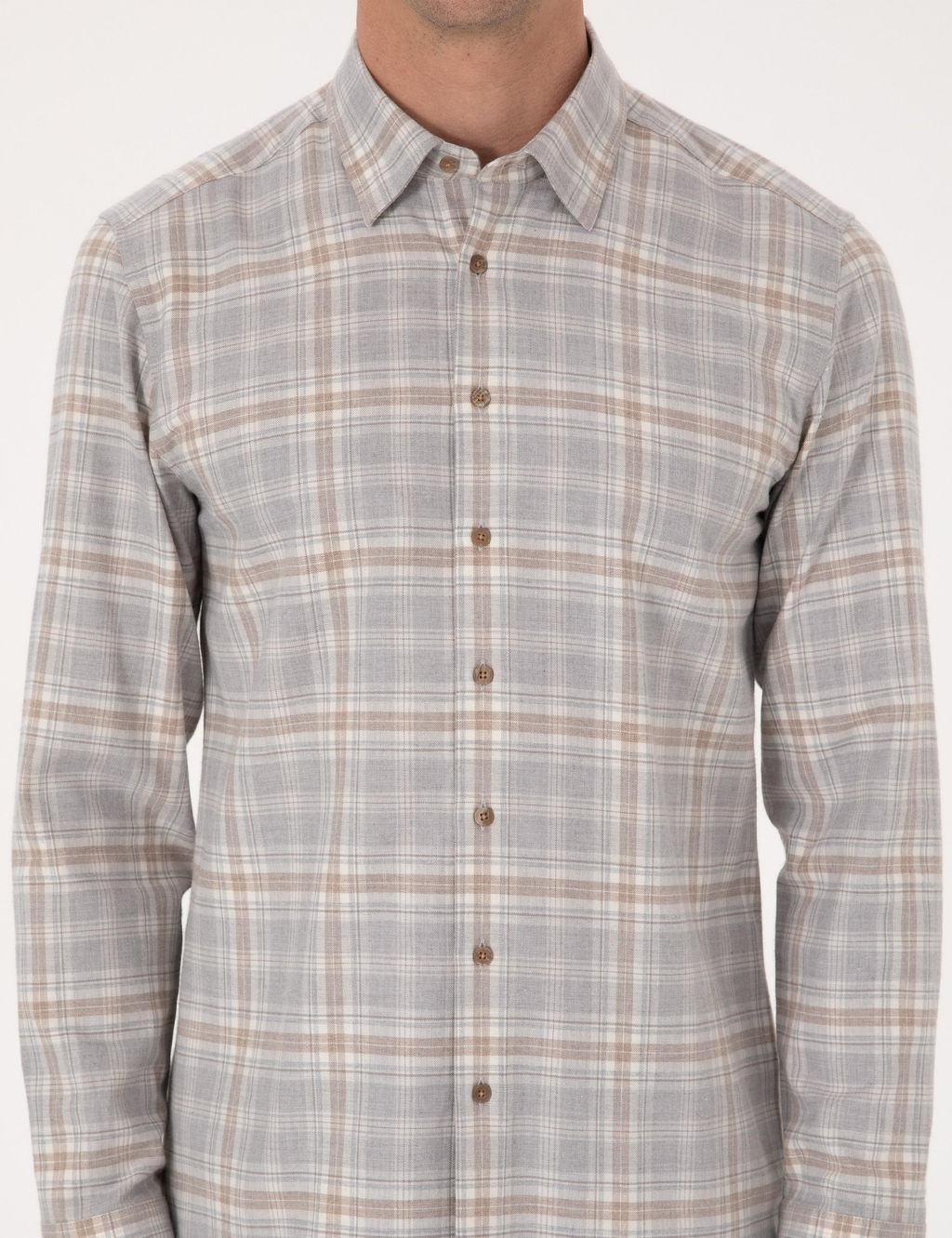 Gri Slim Fit Uzun Kollu G_mlek - Cacharel фото 6