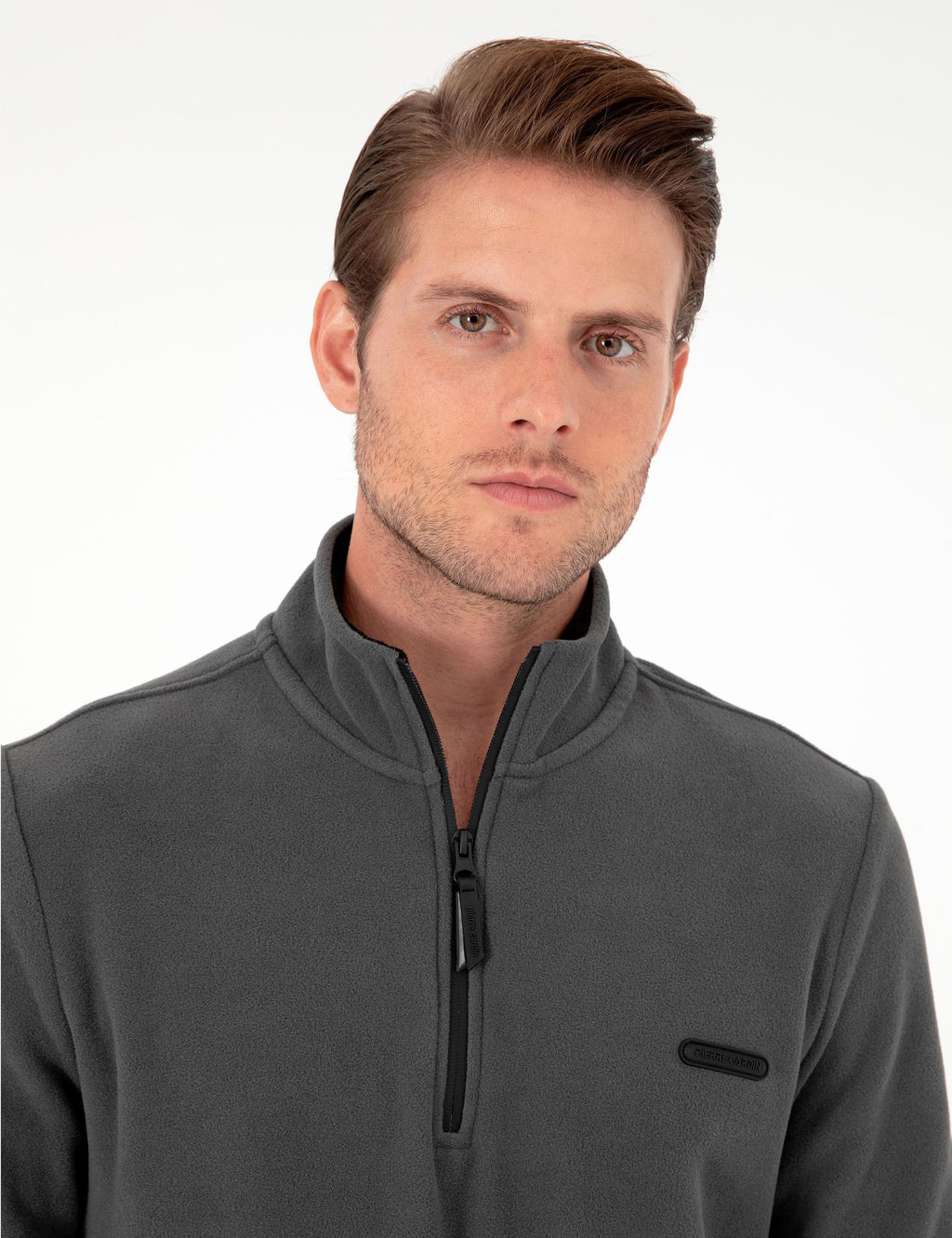 Antrasit Regular Fit Yar_m Fermuarl_ Polar Sweatshirt - Pierre cardin фото 2