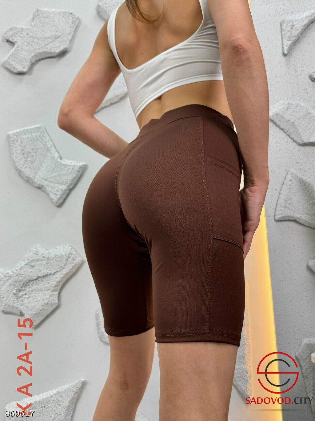 Велосипедки с боковыми карманами для фитнеса - Fiona фото 3