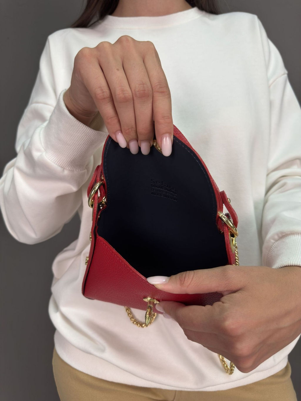 Сумка женская из телячьей кожи