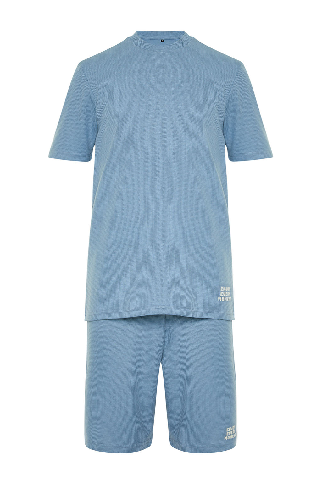 TRENDYOL MAN Mavi Regular Fit Waffle Sortlu Pijama Tak?m? TMNSS23PT00032 - Trendyolmilla фото 48
