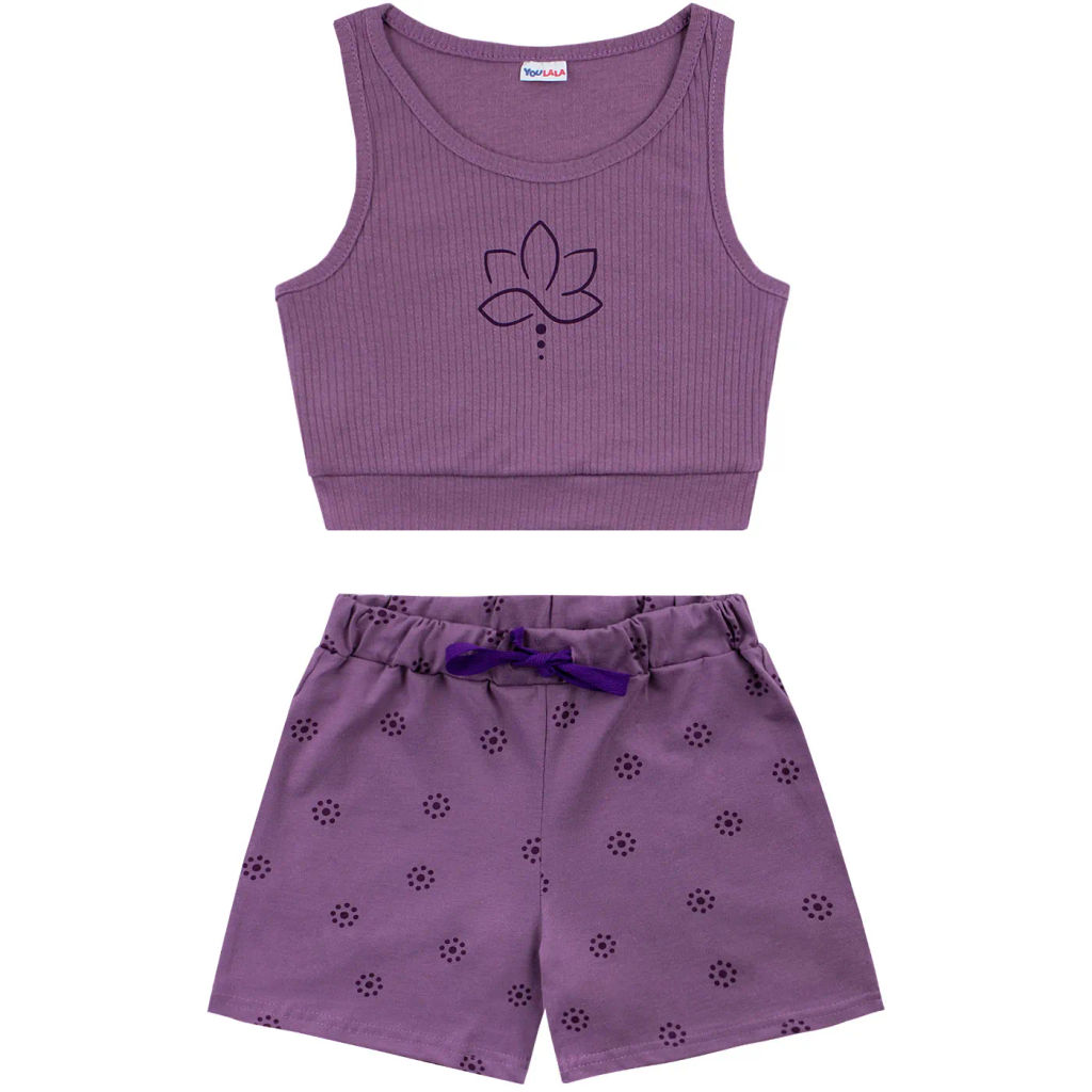 Комплект топ рибана, шорты кулирка 7626900101 - Youlala фото 5