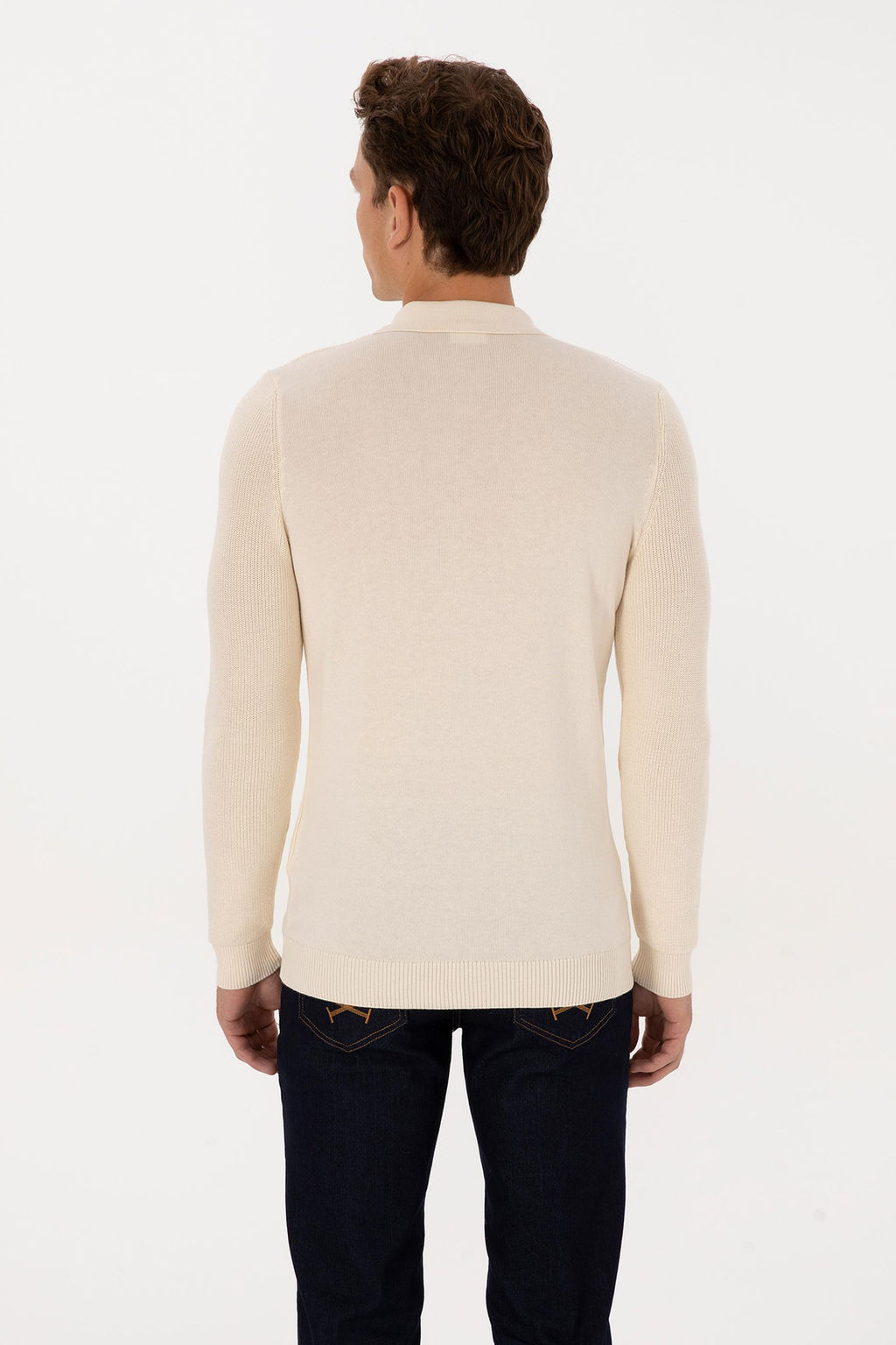 Erkek Krem Basic Kazak - U.s. polo assn фото 5