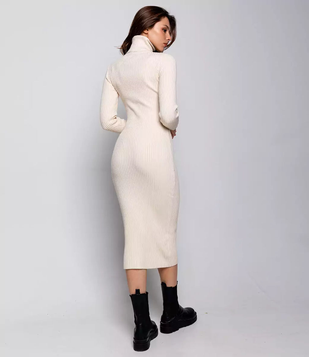 Платье #КТ968 (1), светло-бежевый