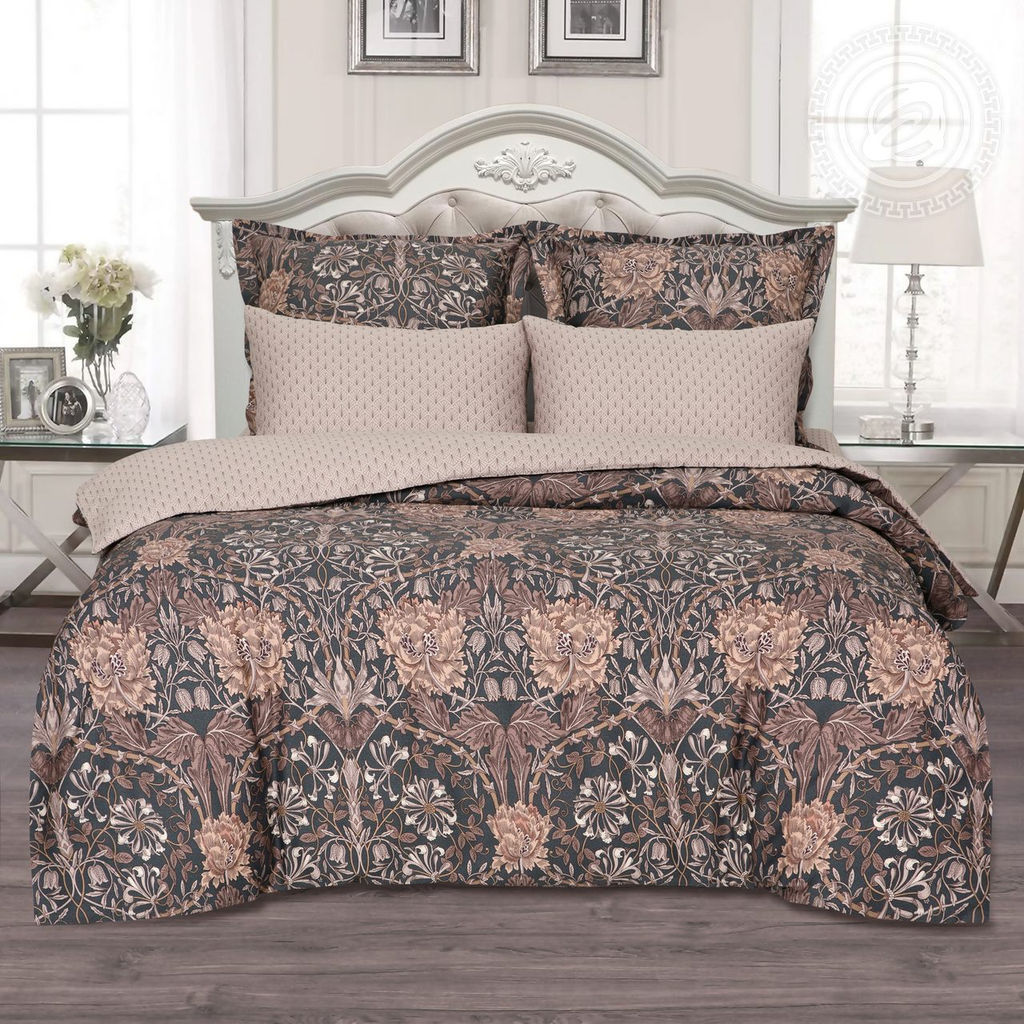 Постельное белье Морис (сатин Россия) 2 сп. с Евро/Пододеяльник (молния): 1 шт. - 215*175; Простыня: 1 шт. - 215*240; Наволочка (клапан, ушки): 2 шт. - 70*70 Россия