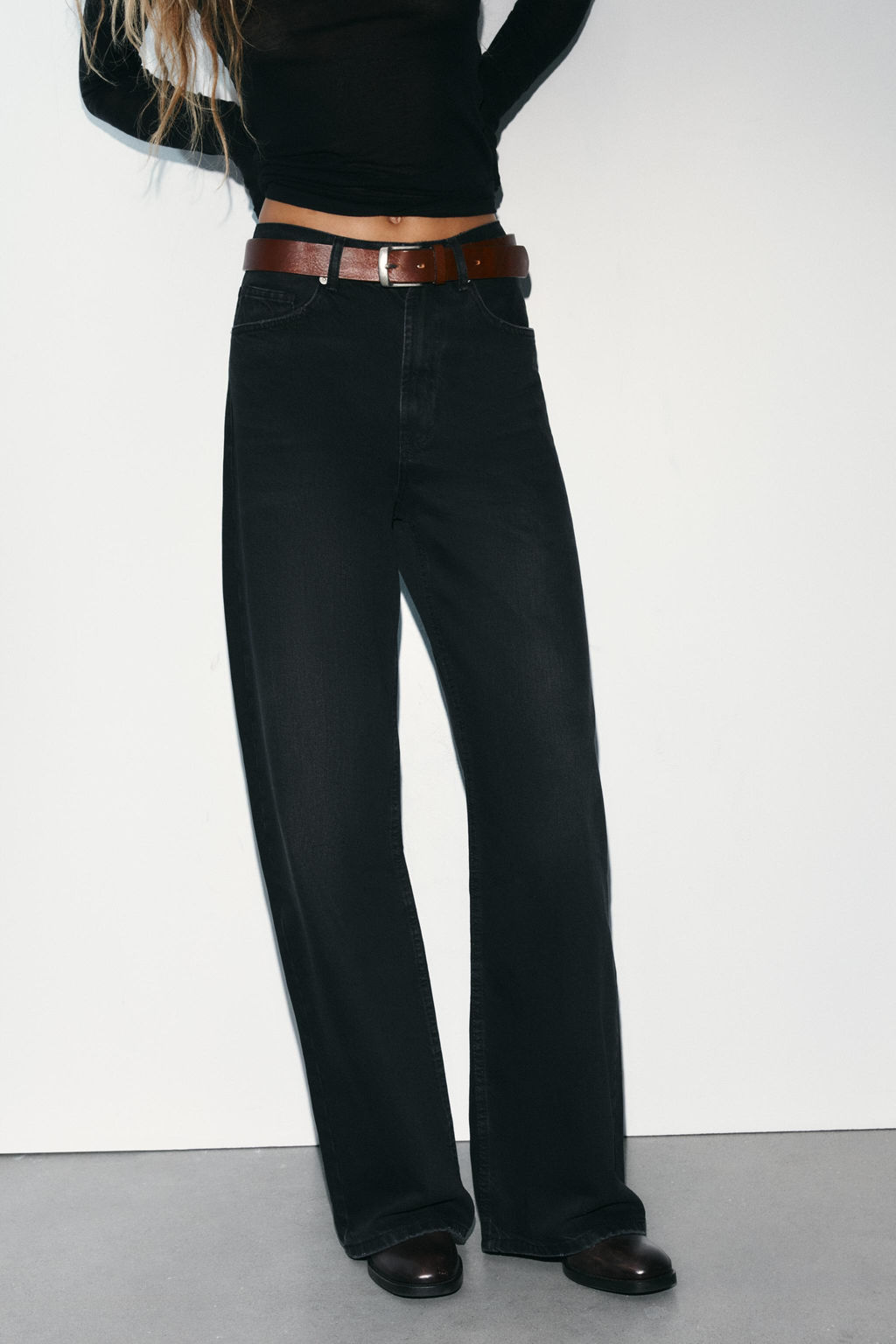 TRF EXTRA WIDE-LEG HIGH-WAIST JEANS - Zara фото 3