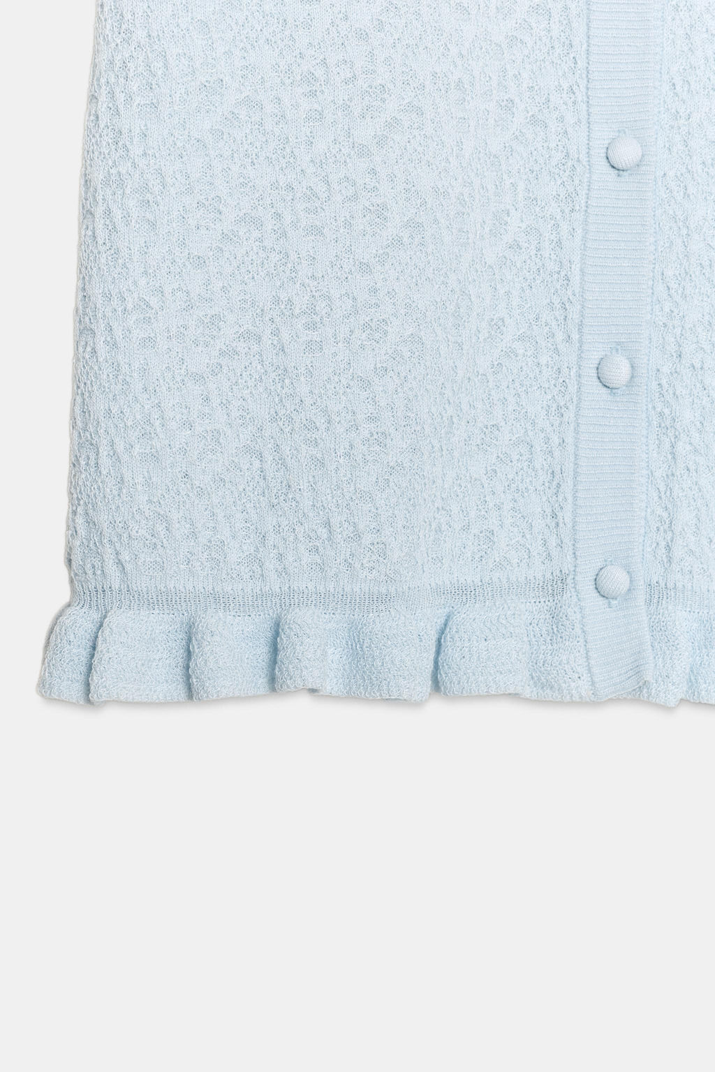 CHAQUETA PUNTO ESTRUCTURA VOLANTES / Azul claro - Zara фото 9