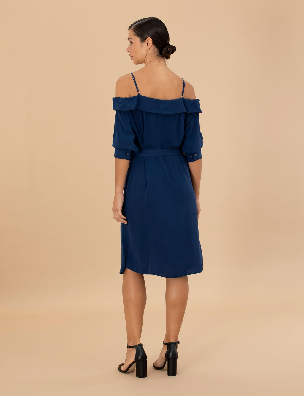 Lacivert Dokuma Elbise - Pierre cardin фото 5