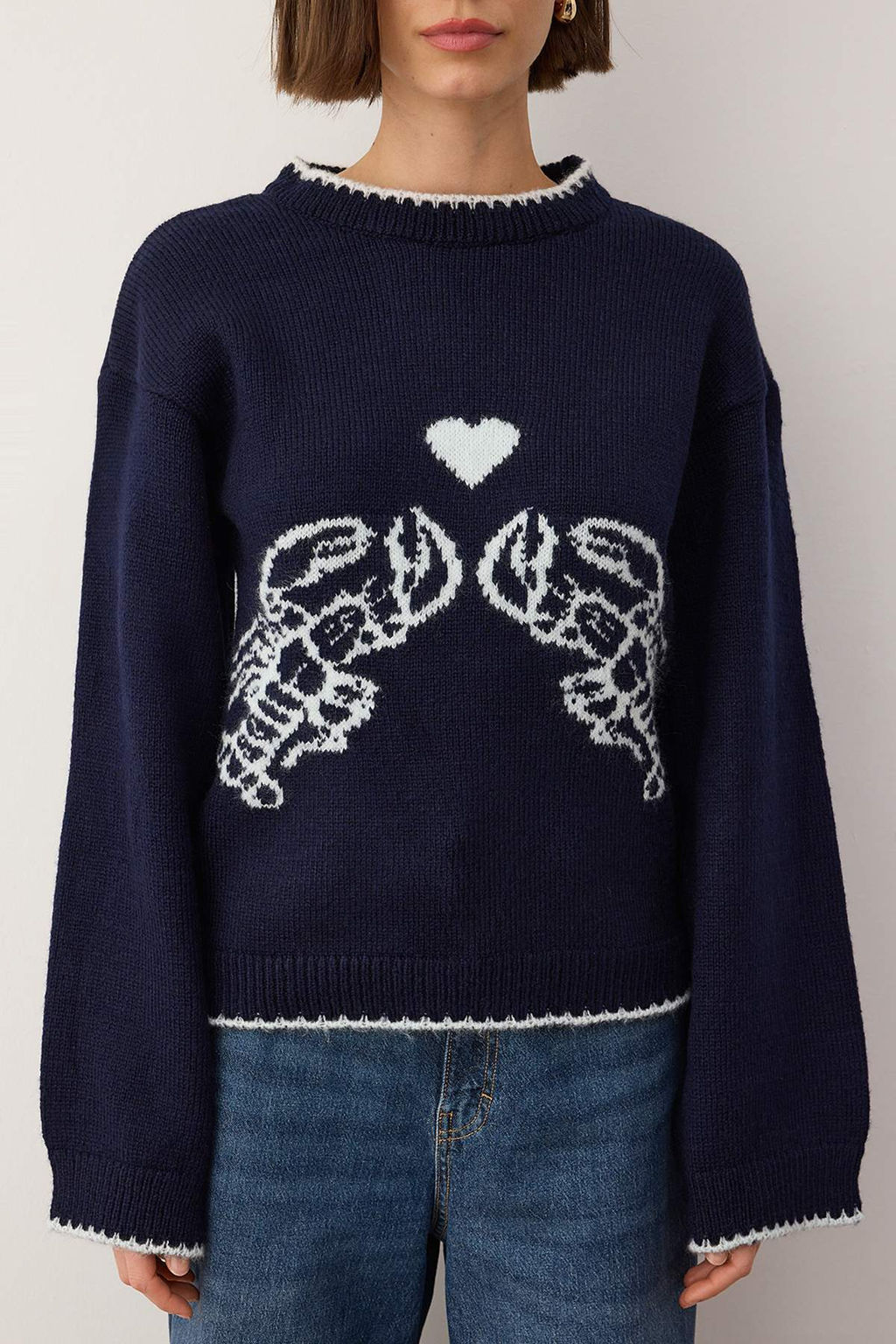 Teen K?rm?z? Yumusak Dokulu Desenli Triko Kazak TWOAW26KZ00150 - Trendyolmilla фото 9