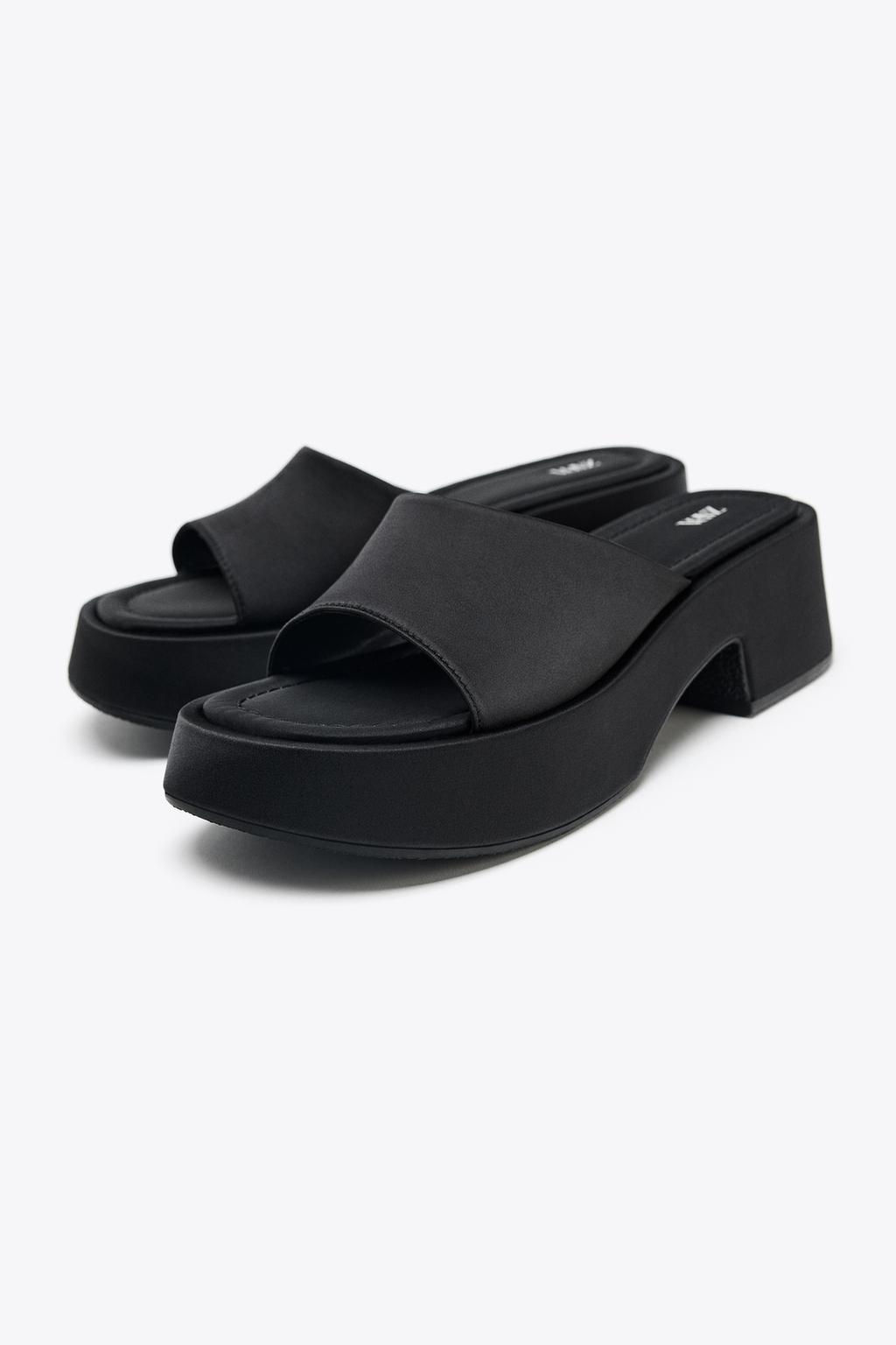 CHUNKY SATIN SANDALS - Zara фото 6