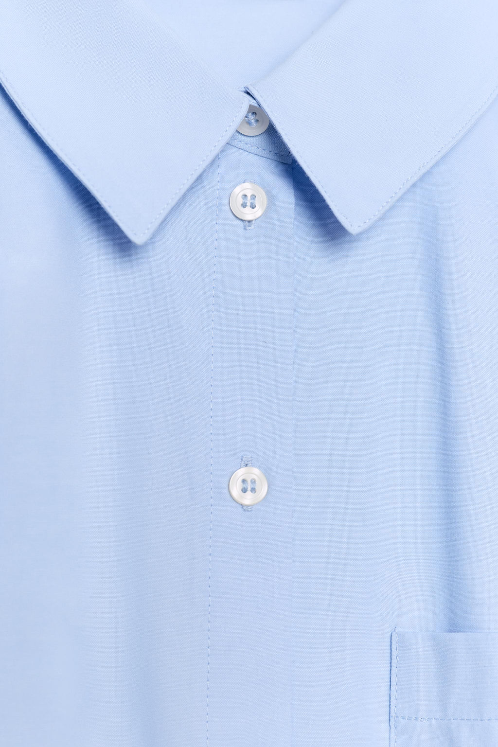 CAMISA CORTA GLOBO / Azul claro - Zara фото 7