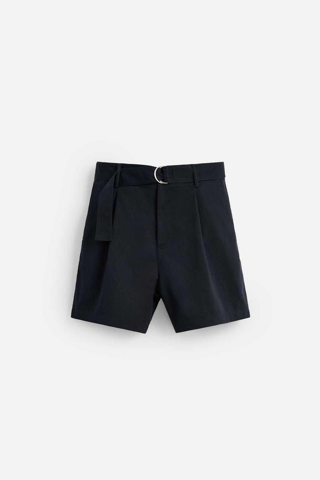 PLEATED BERMUDA SHORTS WITH BELT - Zara фото 7