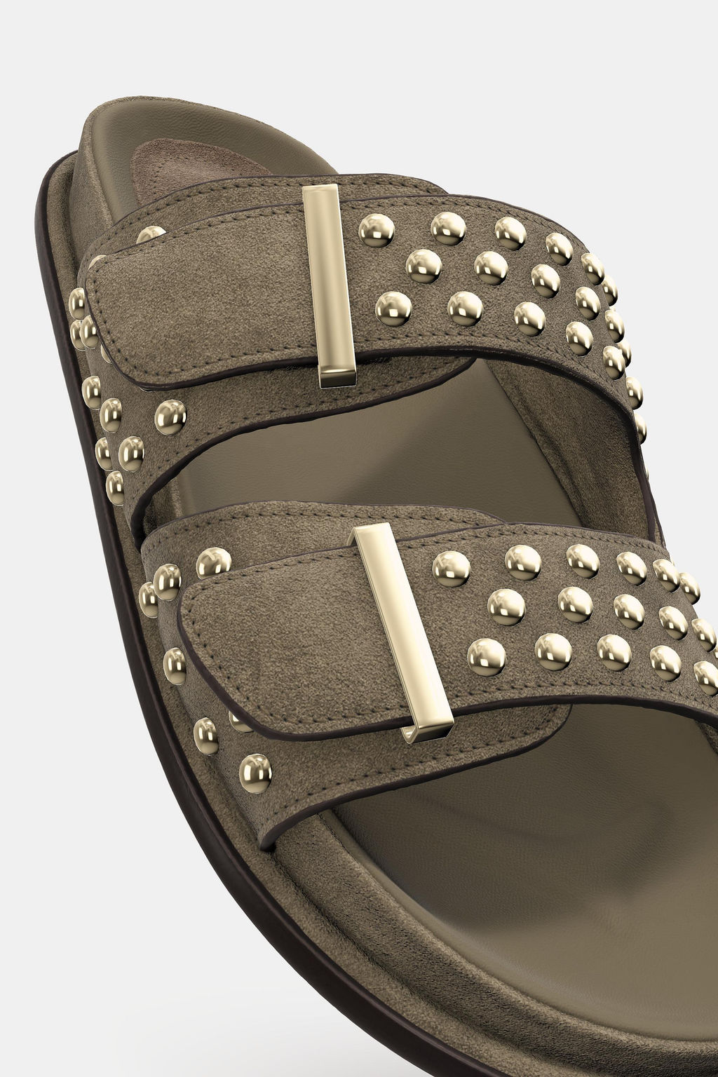 STUDDED BUCKLE SANDALS - Zara фото 14