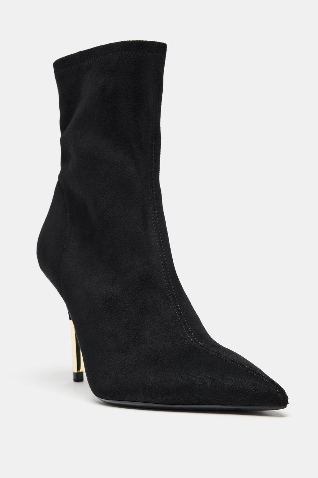 HEELED ANKLE BOOTS WITH METAL DETAIL