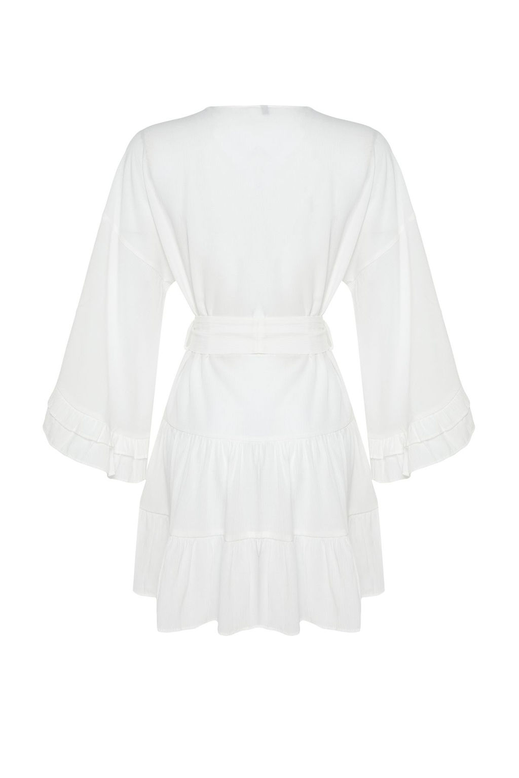 Plaj Giyim Beyaz Kusakl? Mini Dokuma F?rf?rl? Kimono&Kaftan TBESS24KM00032 - Trendyolmilla фото 9