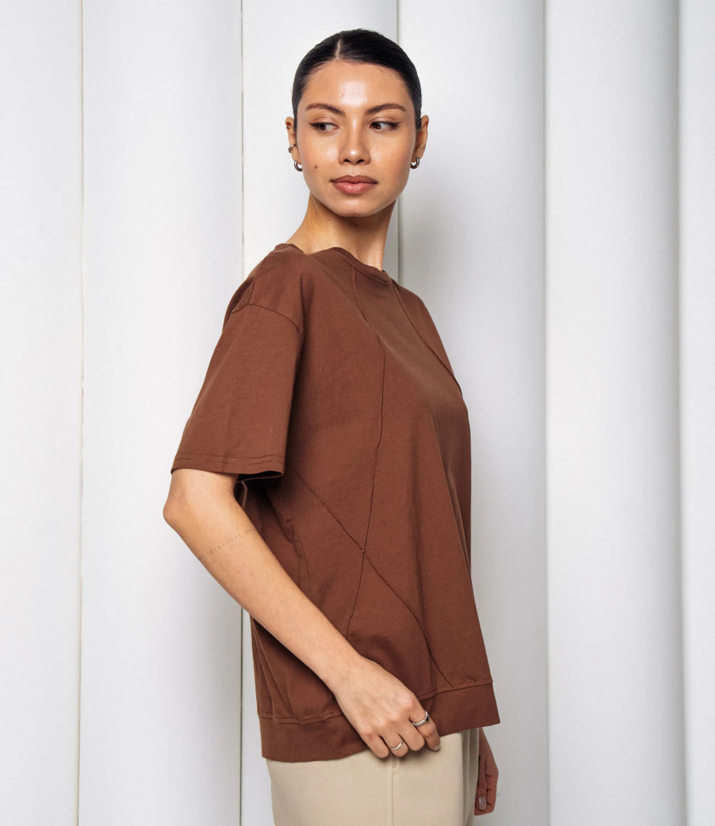 Футболка #КТ1062 (2), коричневый - Dommod фото 2