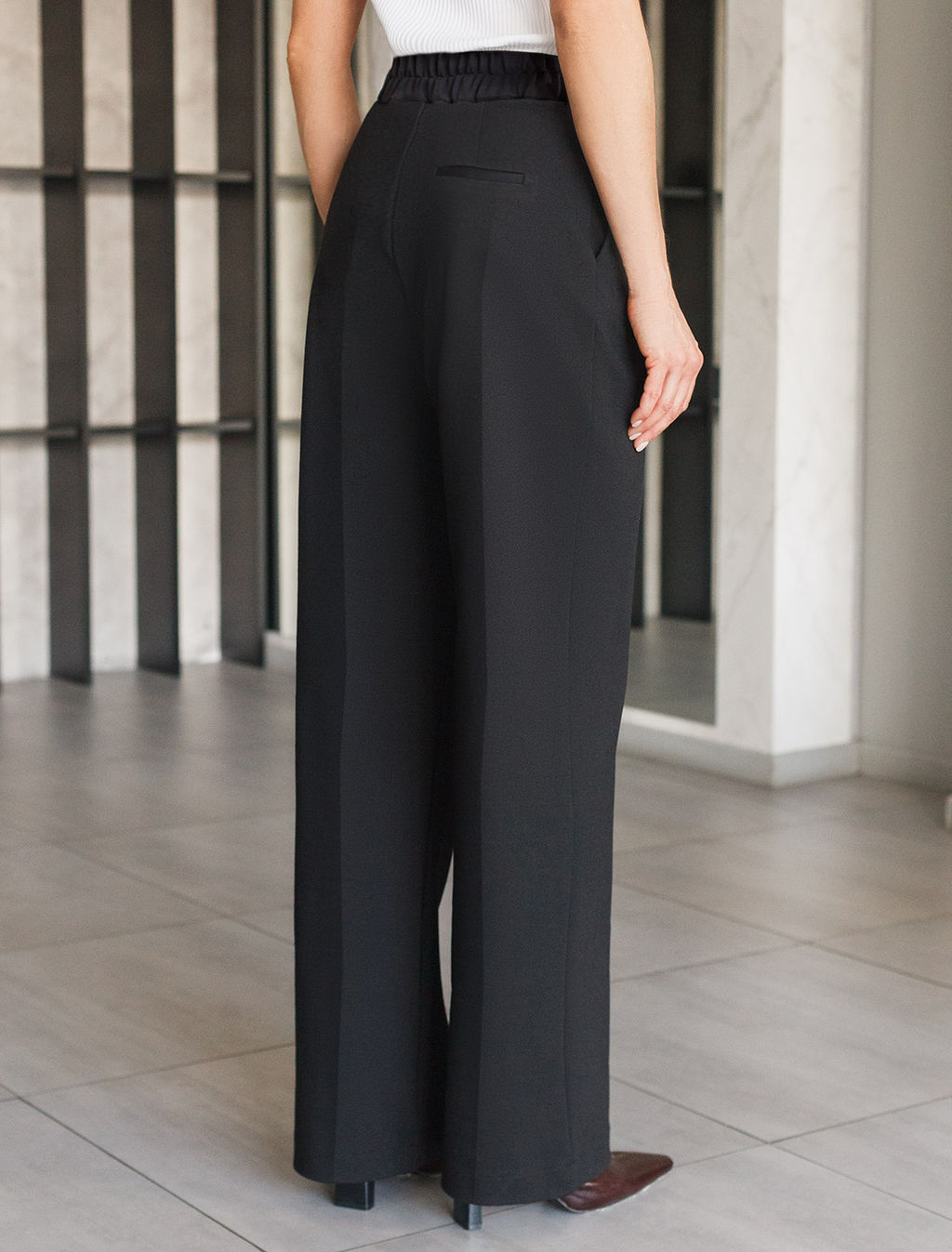 Брюки Vilatte D44.155 хлопок чёрный  фото 4