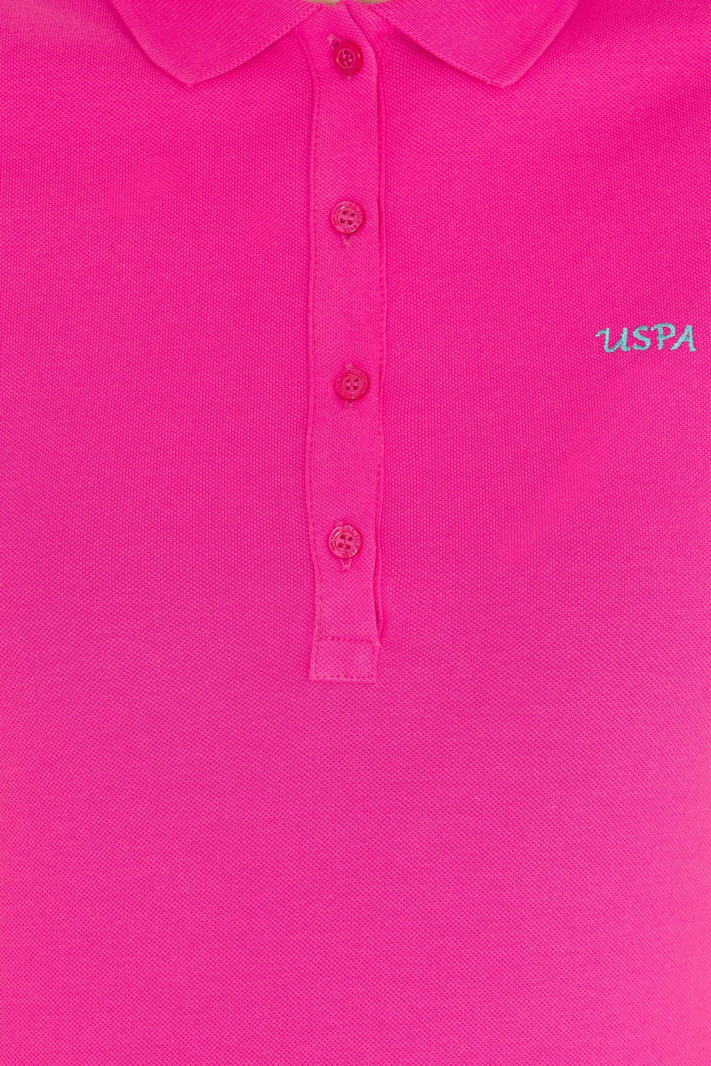 U. S. Polo Assn Женская базовая футболка цвета фуксии с воротником-поло - U.s. polo assn фото 6