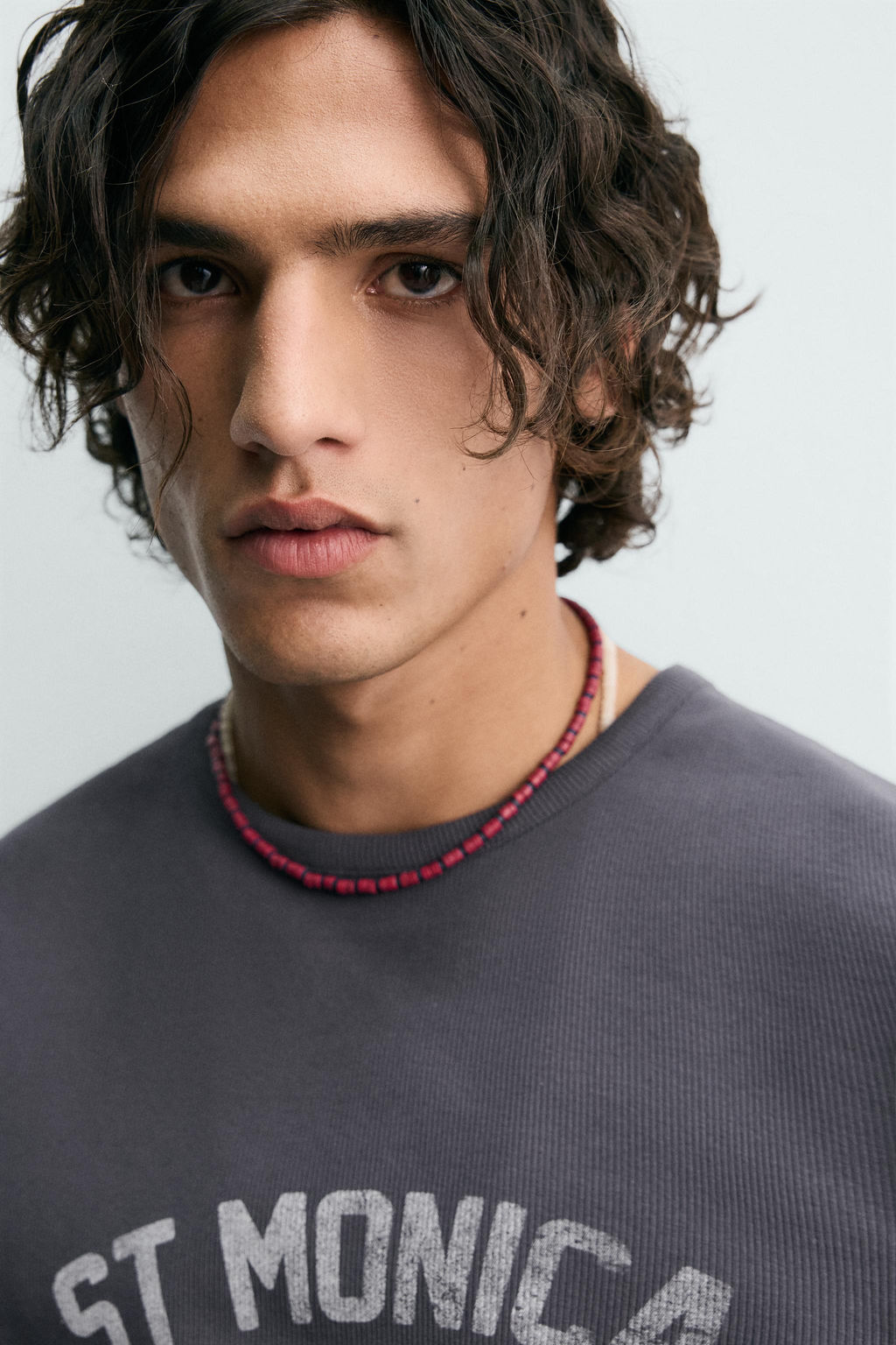 WASHED PRINT RIBBED T-SHIRT - Zara фото 13