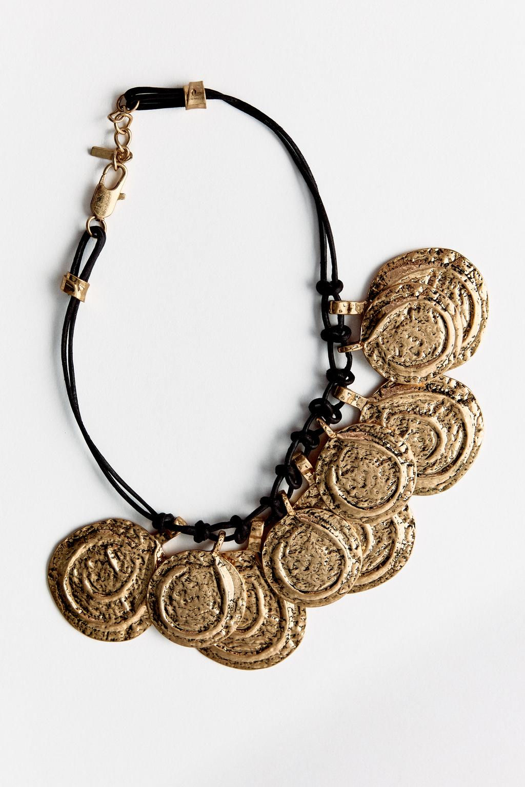 MEDALLION CORD NECKLACE - Zara фото 6