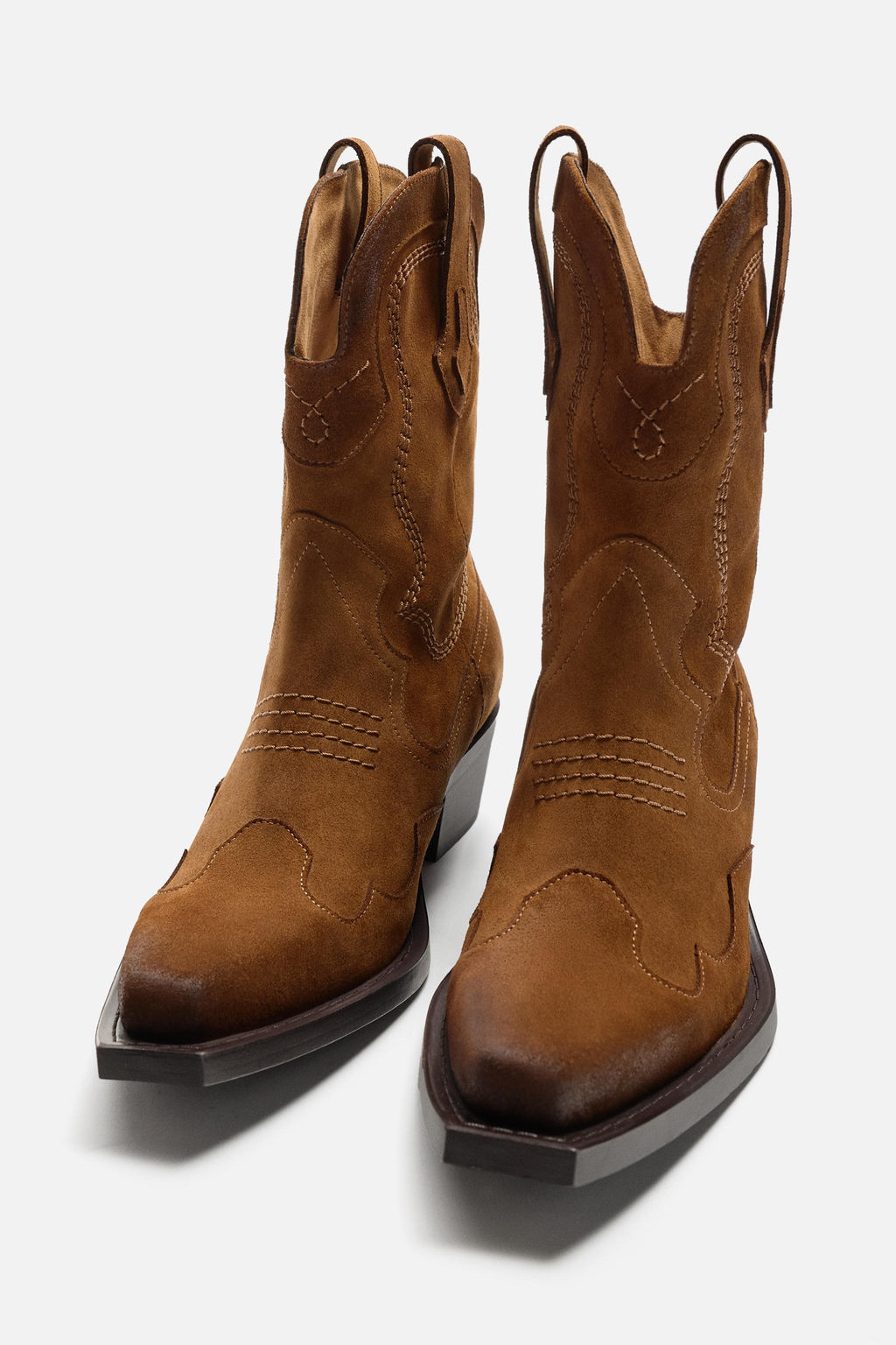 LEATHER COWBOY BOOTS - Zara фото 5