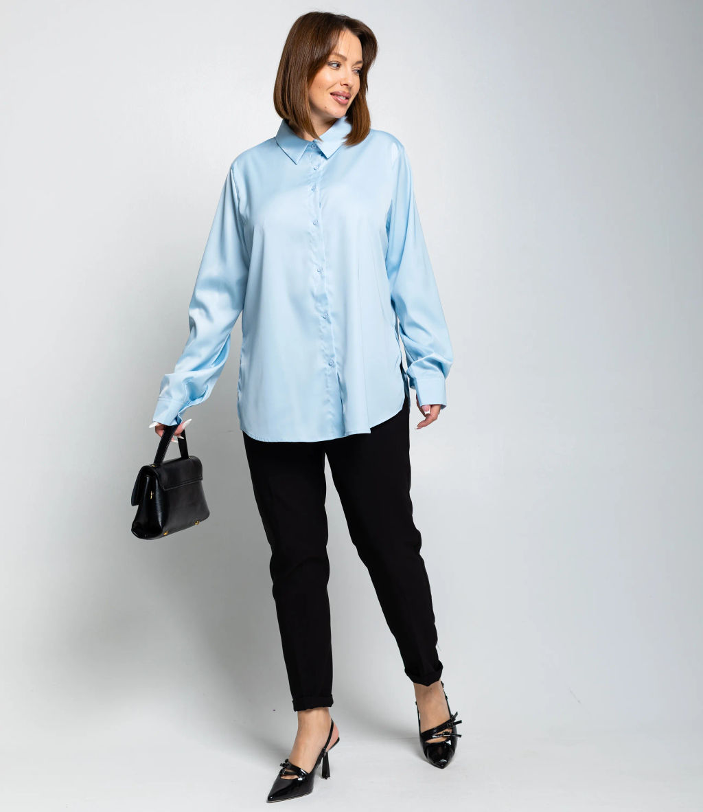Рубашка #ОКТ085005, голубой - Dommod фото 4
