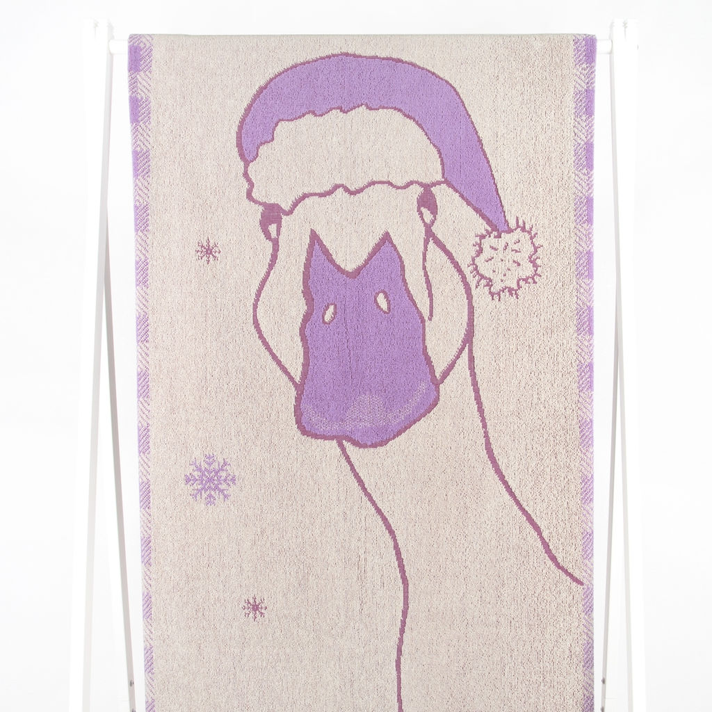 6с102.411ж1 Гусь (фиалка3) Полотенце махровое 67х150см