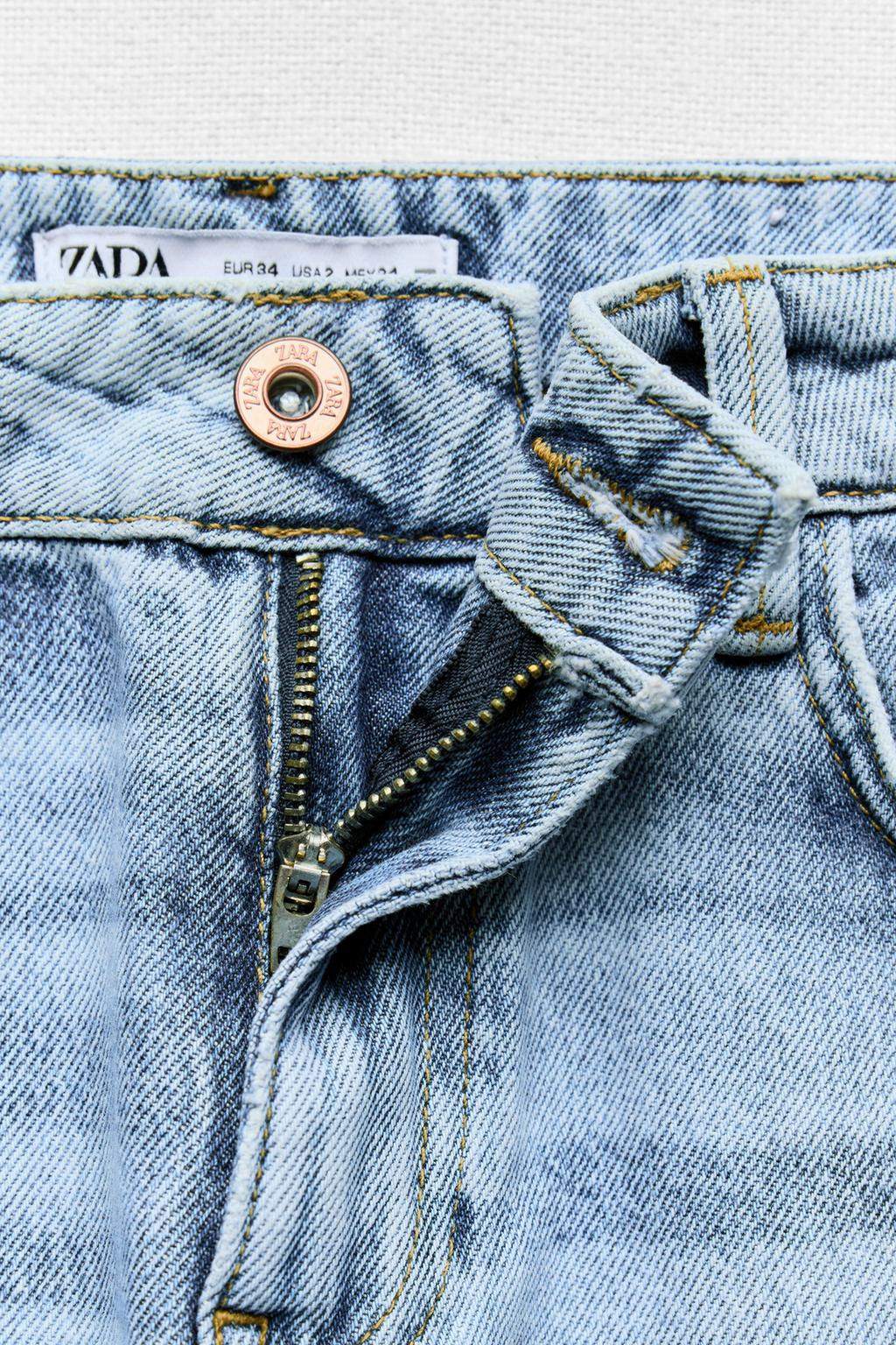 Z1975 STRAIGHT CROPPED HIGH-RISE JEANS - Zara фото 8