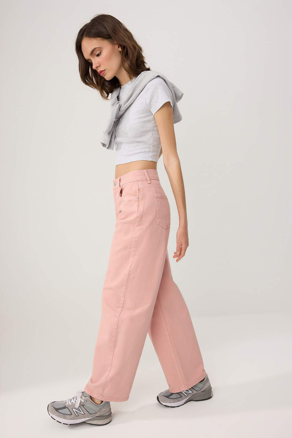 Pembe Yuksek Bel Barrel Jeans TWOSS26JE00246 - Trendyolmilla фото 2