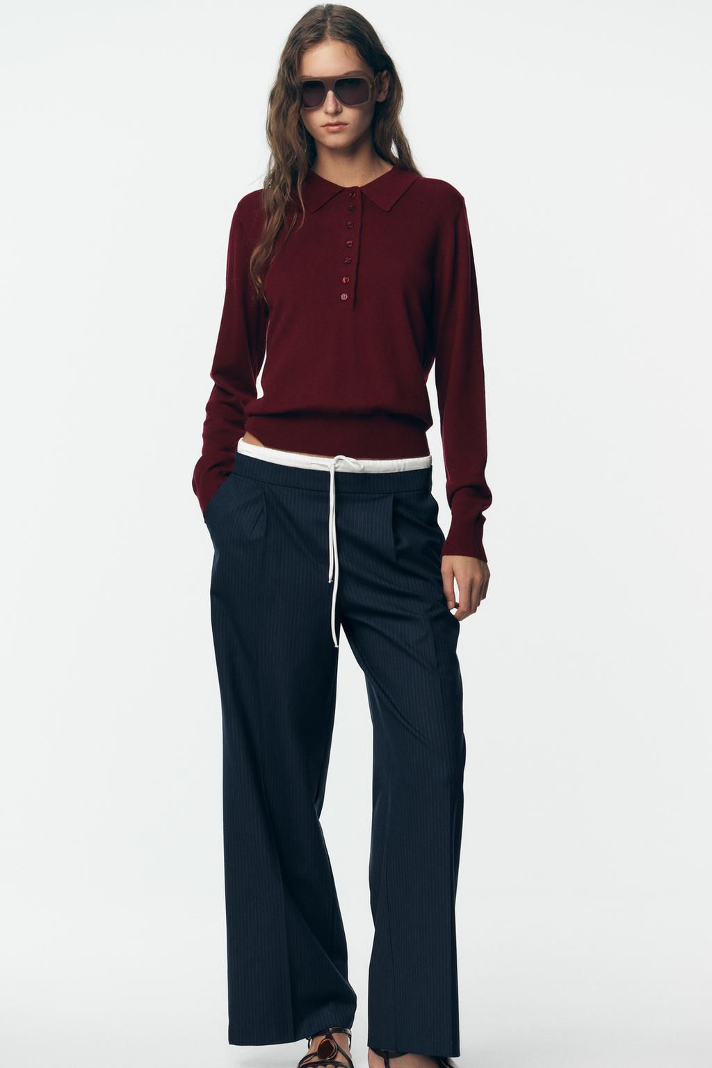 PLAIN KNIT POLO SHIRT - Zara фото 17